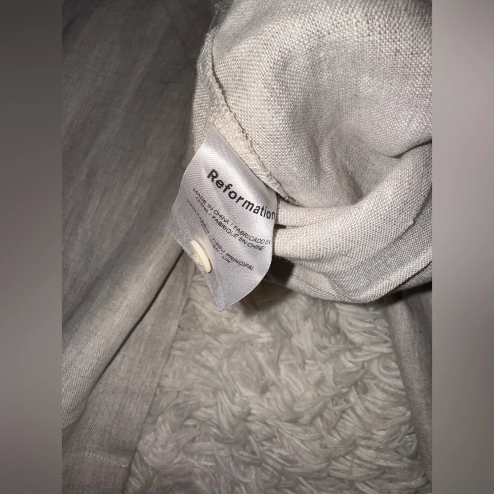 NEW Reformation Naomi Linen Belted Jumpsuit in Oatmeal sz 4
